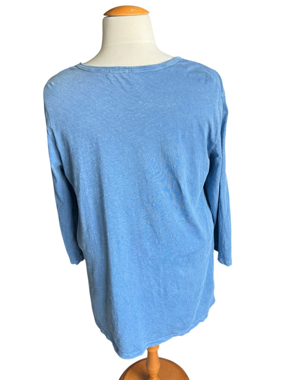 Jess & Jane Blue Floral Tunic Top 1X Artsy Cottagecore Boho Made in USA - Picture 2 of 8